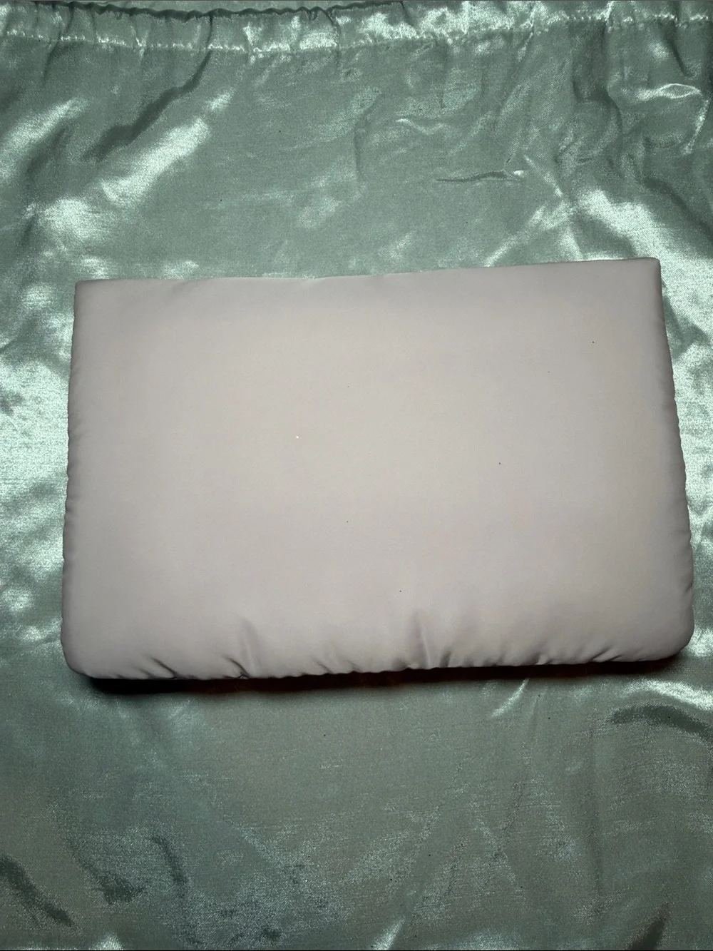 Dior Pale Pink Quilted Clutch with Silver-Tone CD Emblem